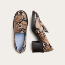 Winona Heels, brown python pattern